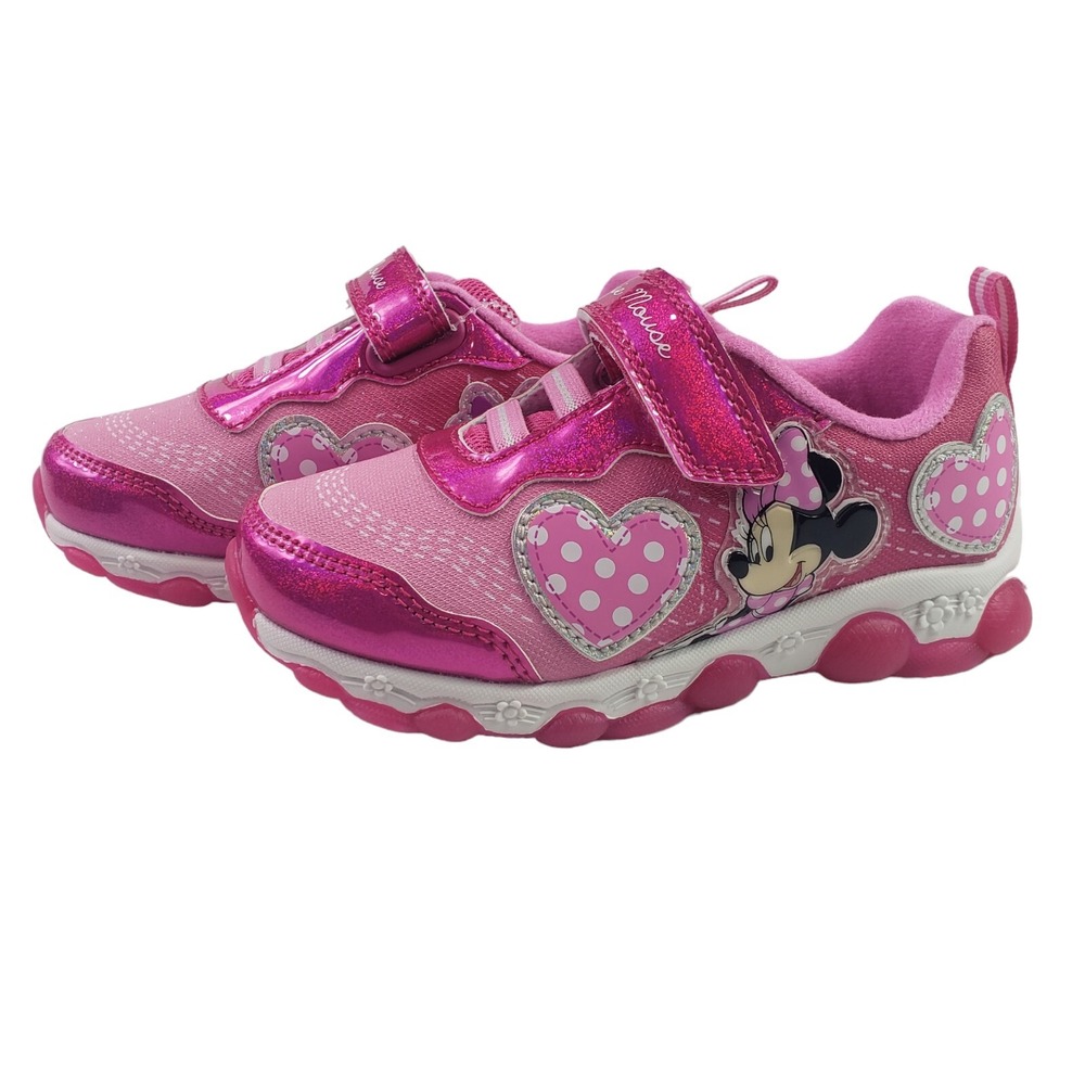Disney Girls' Minnie Mouse Shoes LED Light Up Shoes Pink Size 8 (16 Cent) New - Picture 4 of 16